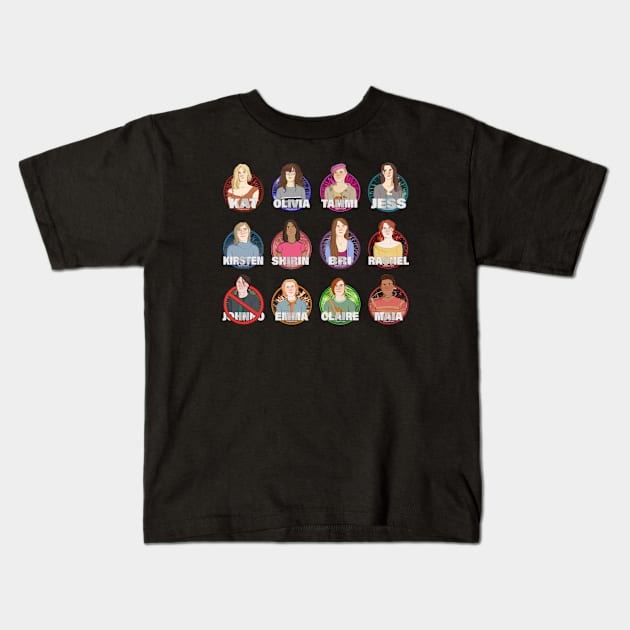 Y2K All Characters - season 1 order - Johnno blocked Kids T-Shirt by y2kpod